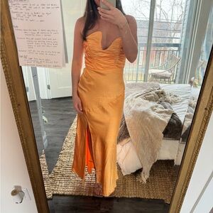 Orange wedding guest/bridesmaids dress